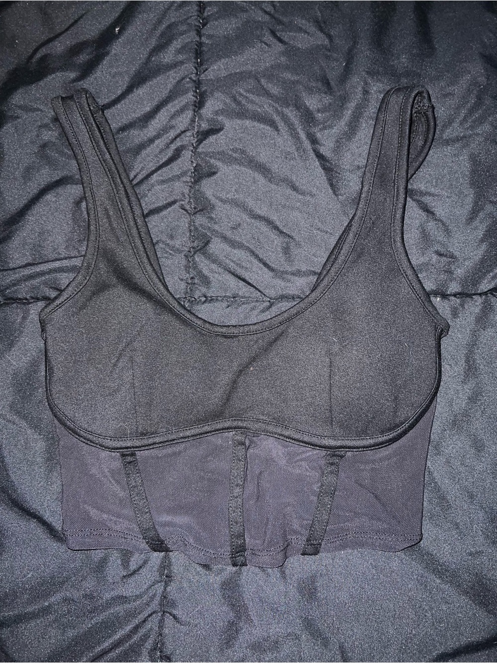 Black Longline Bralette Tank - Women Intimates